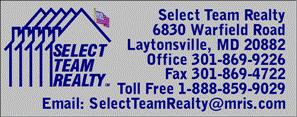 Select Team Realty&reg; Information 301-869-9226